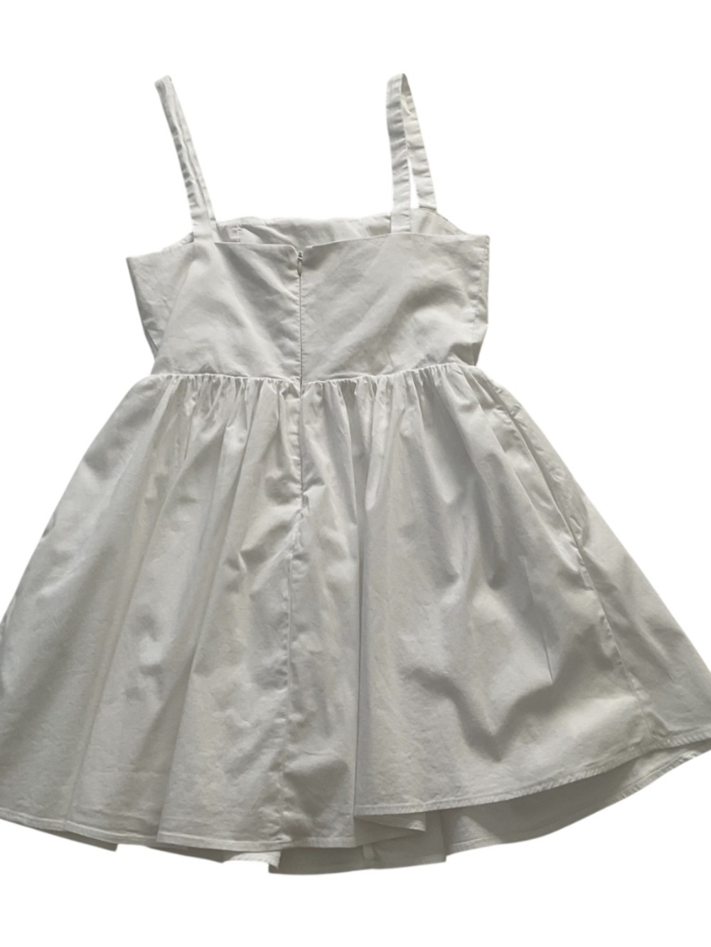 Zara Corset Mini Dress Sz M White Pockets Soft Girl Fairycore Coquette Chic - Picture 3 of 14